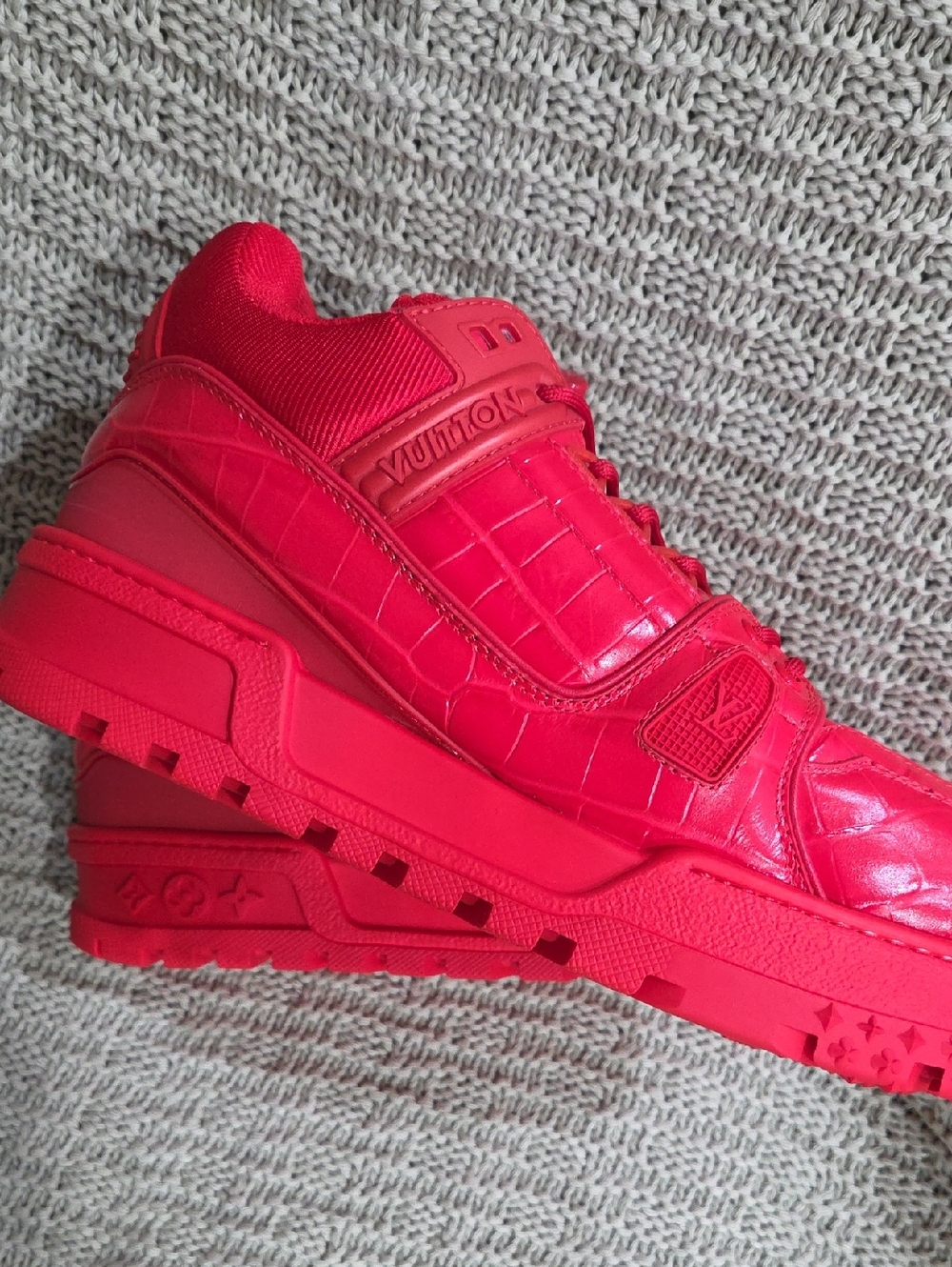 Louis Vuitton Men Bold Red Fashion Sneakers